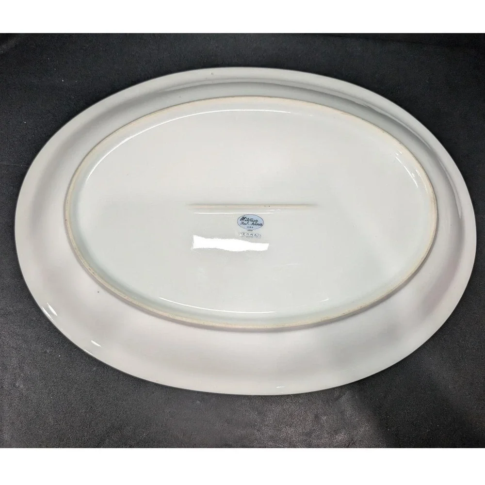 Mikasa‎ Edna Oval Serving Platter, Vintage Fine China, Replacement Dinnerware